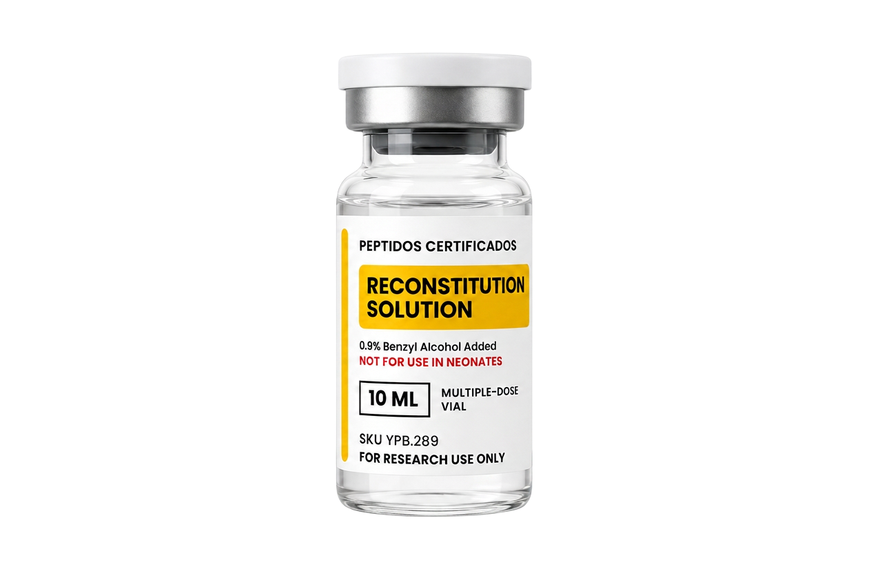 Vial de agua bacteriostática 10 ml para reconstitución PeptidosCertificados